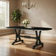 Dining Table with Rounded Rectangular Top, Charcoal Gray