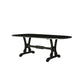 Dining Table with Rounded Rectangular Top, Charcoal Gray