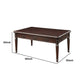 Coffee Table with Traditional Style and Turned Legs Espresso Brown By Casagear Home BM250646