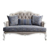 Loveseat with Arch Top and Resin Queen Anne Legs Gray BM250654