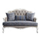 Loveseat with Arch Top and Resin Queen Anne Legs Gray BM250654
