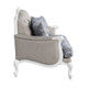 Loveseat with Arch Top and Resin Queen Anne Legs Gray BM250654