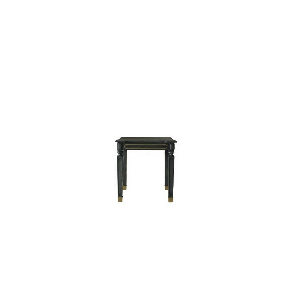 End Table with Wooden Square Tapered Legs, Gray By Casagear Home
