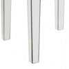 End Table with Mirror Panel Framing and Faux Diamonds Silver BM250673