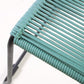 Outdoor Bar Stool with Fishbone Rope Weaving, Set of 2, Blue By Casagear Home