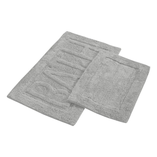 Veria Bath Mat Set | BATH Sculpted Details | 2 Piece | Gray