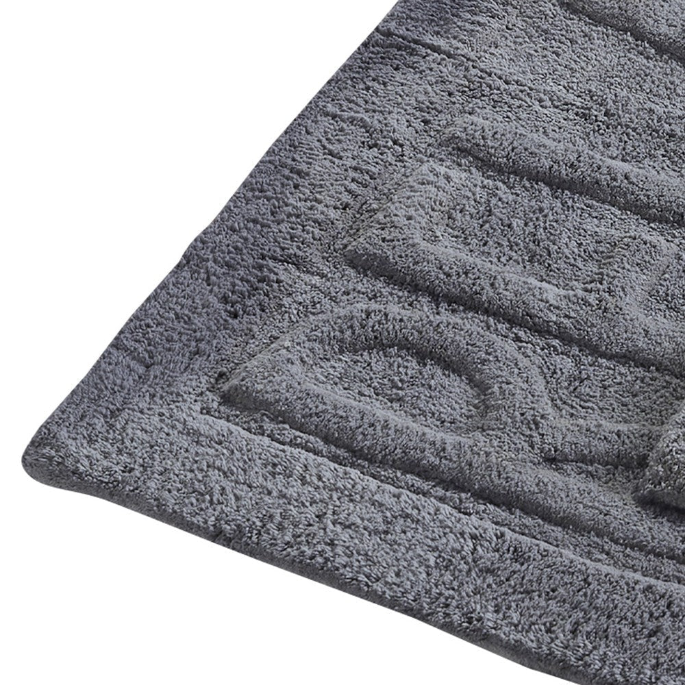 Veria 2 Piece Bath Mat with RELAX Sculpted Details The Urban Port Black By Casagear Home BM250895