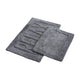 Veria Bath Mat Set | RELAX Sculpted Details | 2 Piece | Black