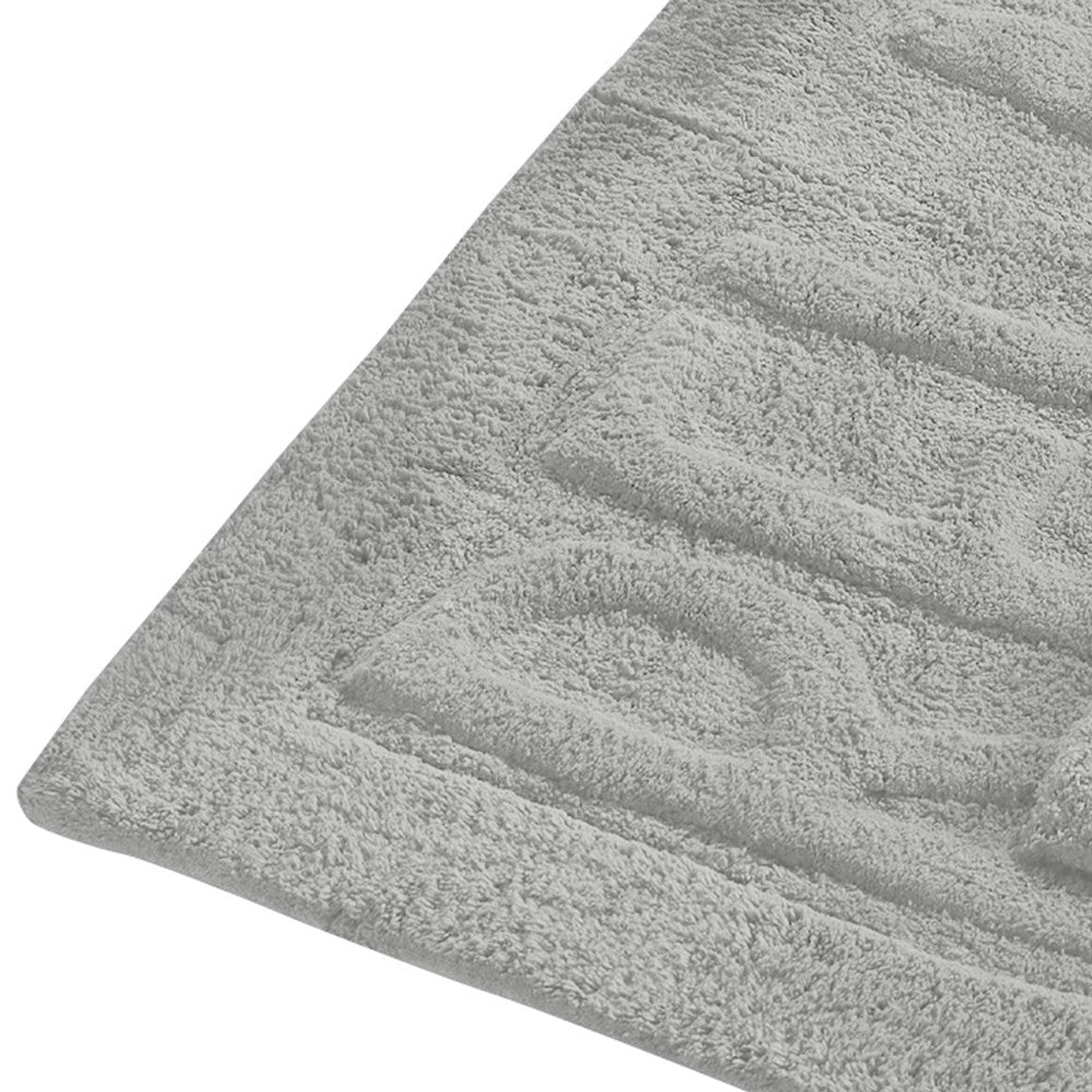 Veria 2 Piece Bath Mat with RELAX Sculpted Details The Urban Port Gray By Casagear Home BM250896