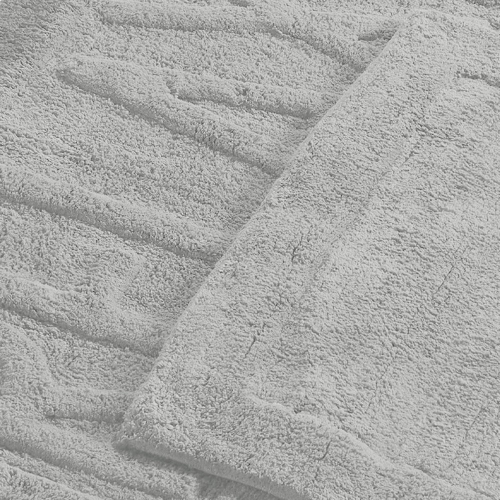 Veria 2 Piece Bath Mat with RELAX Sculpted Details The Urban Port Gray By Casagear Home BM250896
