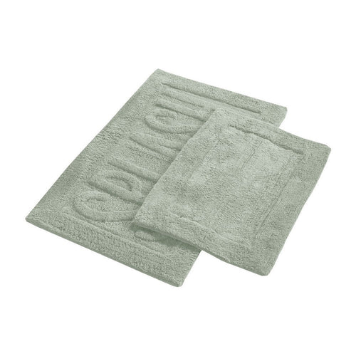 Veria Bath Mat Set | SPLASH Sculpted Details | 2 Piece | Green
