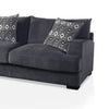 L Shaped Sectional with T Cushioned Seat Gray
