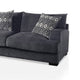 L Shaped Sectional with T Cushioned Seat Gray