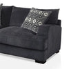L Shaped Sectional with T Cushioned Seat Large Gray