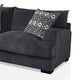 L Shaped Sectional with T Cushioned Seat Large Gray