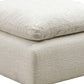 Ottoman with Pillow Top Cushion and Modular Design Cream By Casagear Home BM250956