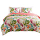 Aulne Quilt Set | 3 Piece King | Leaf Print | Multicolor