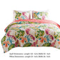 Aulne 3 Piece King Quilt Set with Leaf Print Multicolor By Casagear Home BM251009