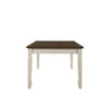 Dining Table with Rectangular Top and 2 Drawers Brown and White BM251124
