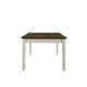 Dining Table with Rectangular Top and 2 Drawers Brown and White BM251124
