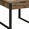 End Table with 1 Drawer and Grain Details, Brown and Black By Casagear Home