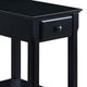 Accent Table with 1 Drawer and Bottom Shelf, Black