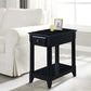 Accent Table with 1 Drawer and Bottom Shelf, Black By Casagear Home