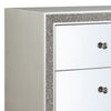 Nightstand with Mirrored Front 2 Drawers Champagne Silver BM251144