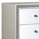 Nightstand with Mirrored Front 2 Drawers Champagne Silver BM251144