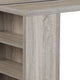 Opal Dining Table | 3 Side Compartments | Metal Trim Inlay | Oak Gray