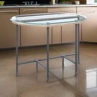 Clear Glass and Sandy Gray