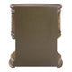Nightstand with Scrolled Carvings and Half Moon Shape Antique Gold By Casagear Home BM251166