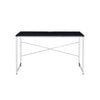 Writing Desk with X Shaped Crossbar Support Black and White BM251192