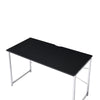 Writing Desk with X Shaped Crossbar Support Black and White BM251192