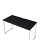 Writing Desk with X Shaped Crossbar Support Black and White BM251192