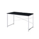 Writing Desk with X Shaped Crossbar Support, Black and White