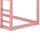 Twin Loft Bed with Wooden Frame and Attached Ladder Pink By Casagear Home BM251249