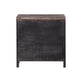Nightstand with Rough Hewn Saw Texture and Panel Base, Rustic Gray By Casagear Home