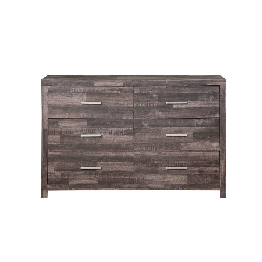 Dresser with Rough Hewn Saw Texture and Panel Base Rustic Gray BM251268