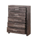 Chest with Rough Hewn Saw Texture and Panel Base Rustic Gray BM251269
