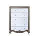 Chest with Mirror Front and Molded Trim Antique Silver BM251275
