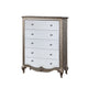 Chest with Mirror Front and Molded Trim, Antique Silver