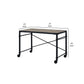 Writing Desk with Casters and Nail Accents, Black By Casagear Home