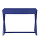 Writing Desk with X Base and 1 Center Drawer Blue By Casagear Home BM251326