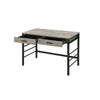 Built-in USB Port Writing Desk, Light Weathered Oak and Black By Casagear Home