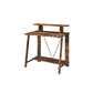 Writing Desk with V Shaped Frame, Weathered Oak and Black By Casagear Home