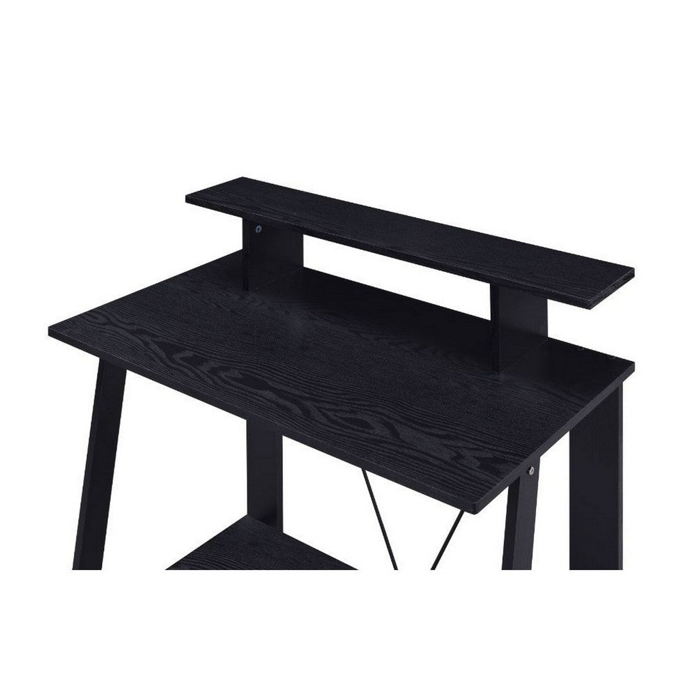 Writing Desk with V Shaped Frame Black BM251347
