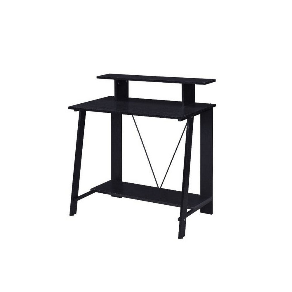 Writing Desk with V Shaped Frame, Black