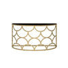 Console Table with Half Moon Geometric Metal Frame Gold and Black BM251369