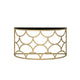 Console Table with Half Moon Geometric Metal Frame Gold and Black BM251369